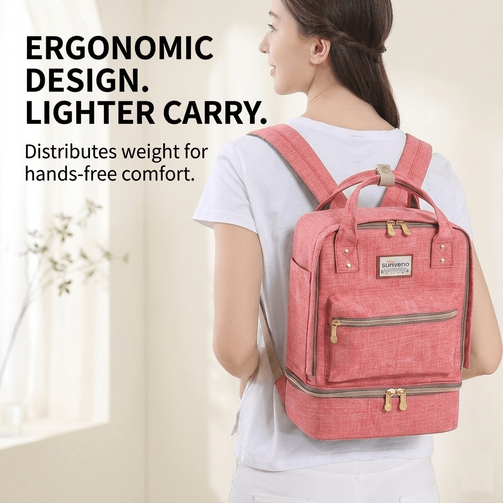 Double Layer Breast Milk Cooler Bag & Nursing Backpack - Baby Organic