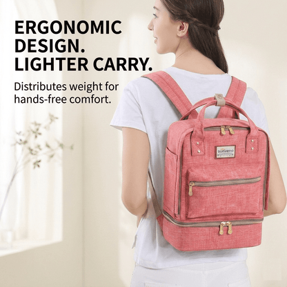 Double Layer Breast Milk Cooler Bag & Nursing Backpack - Baby Organic