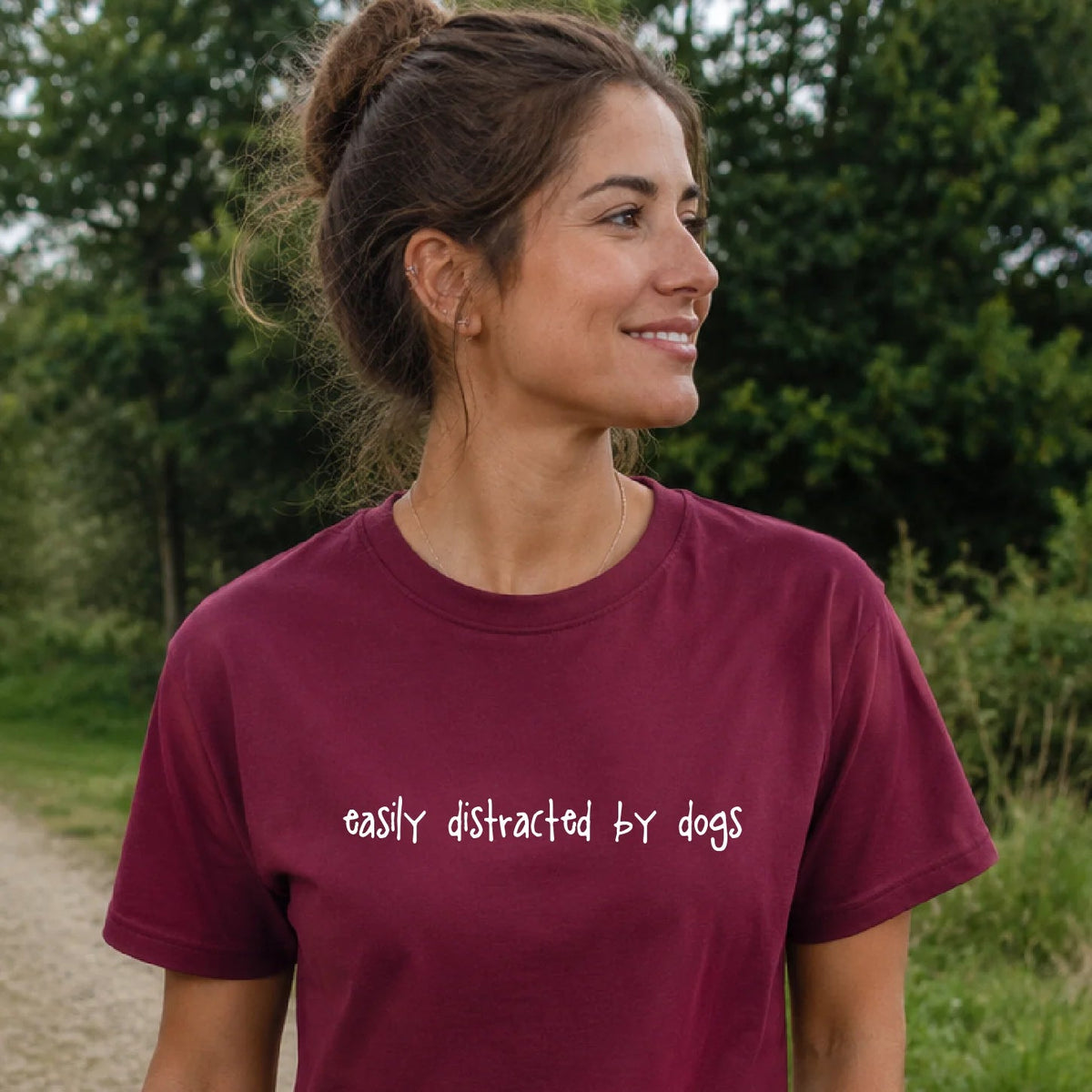 Easily Distracted by Dogs Women'S Organic Cotton T-Shirt - Baby Organic