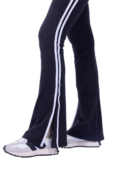 Ella Organic Cotton High-Rise Flare Stripe Leggings - Baby Organic