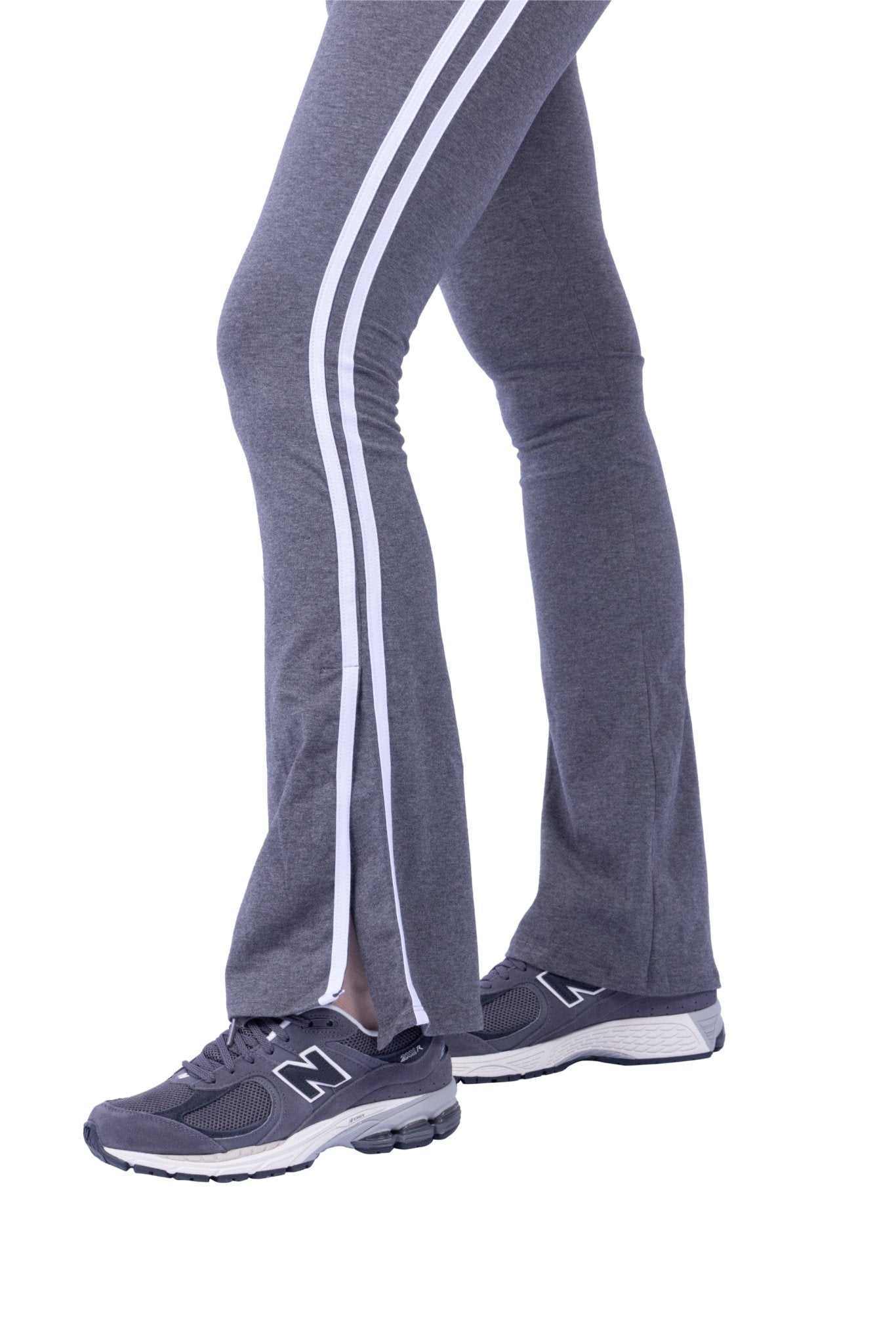 Ella Organic Cotton High-Rise Flare Stripe Leggings - Baby Organic