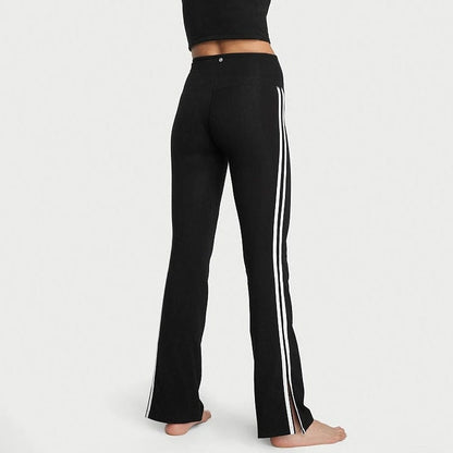 Ella Organic Cotton High-Rise Flare Stripe Leggings - Baby Organic