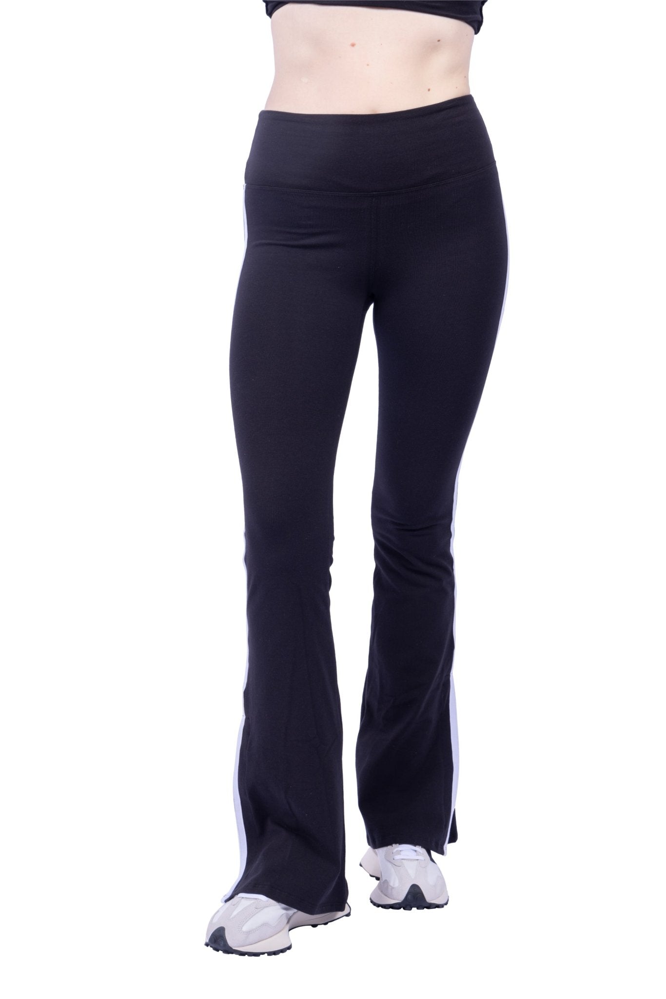 Ella Organic Cotton High-Rise Flare Stripe Leggings - Baby Organic