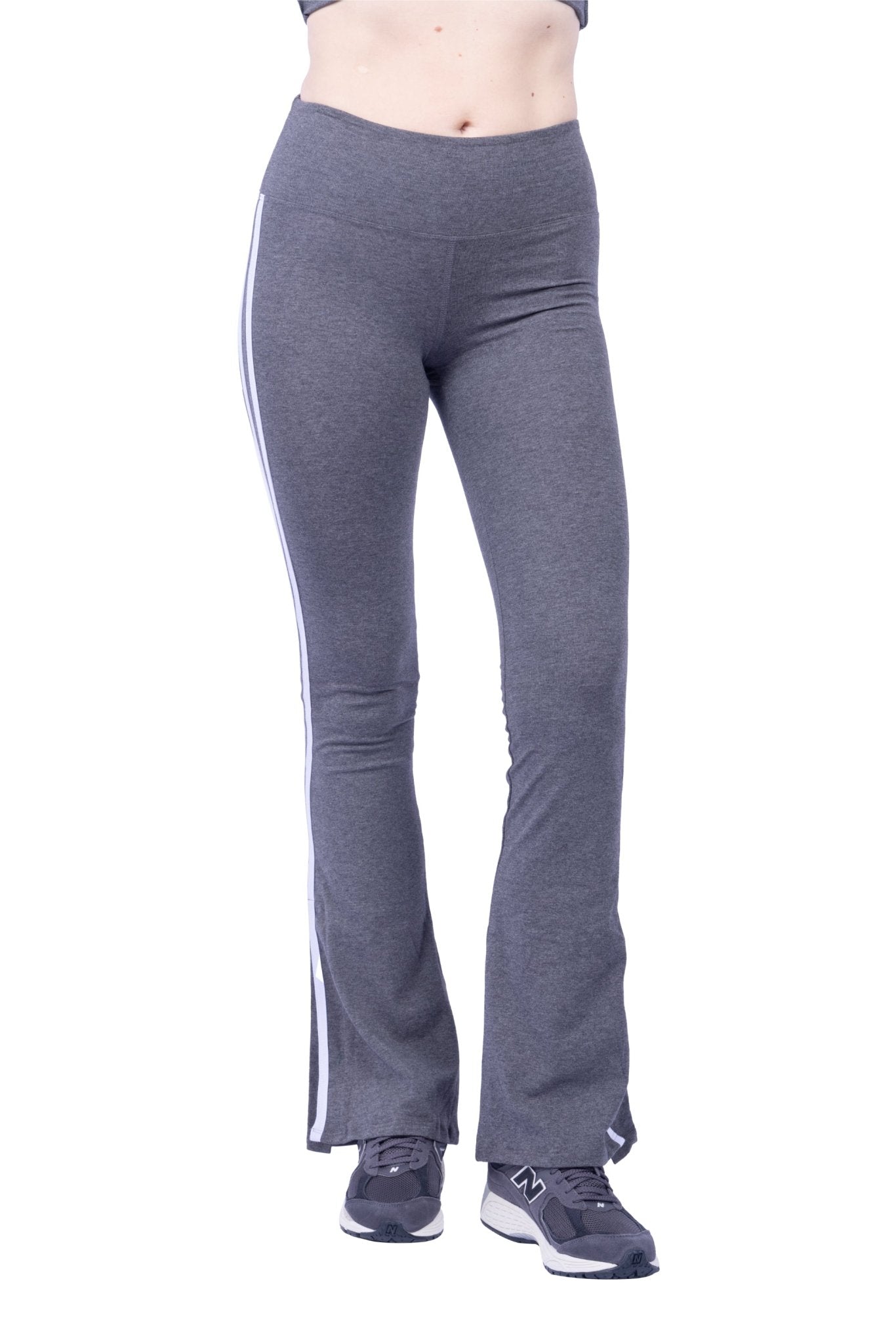 Ella Organic Cotton High-Rise Flare Stripe Leggings - Baby Organic