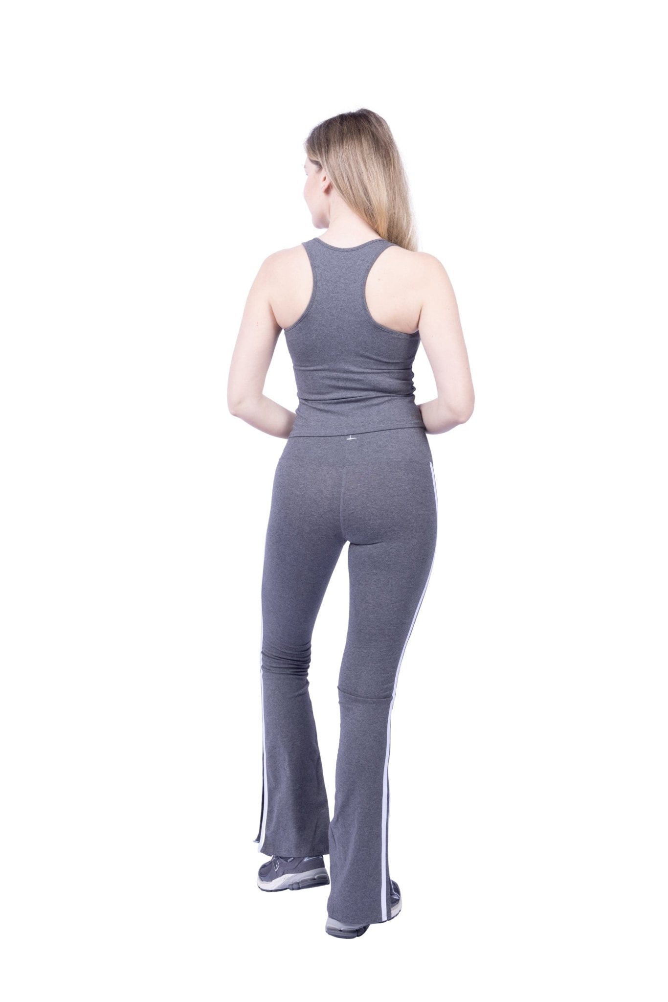 Ella Organic Cotton High-Rise Flare Stripe Leggings - Baby Organic