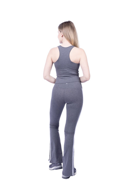 Ella Organic Cotton High-Rise Flare Stripe Leggings - Baby Organic