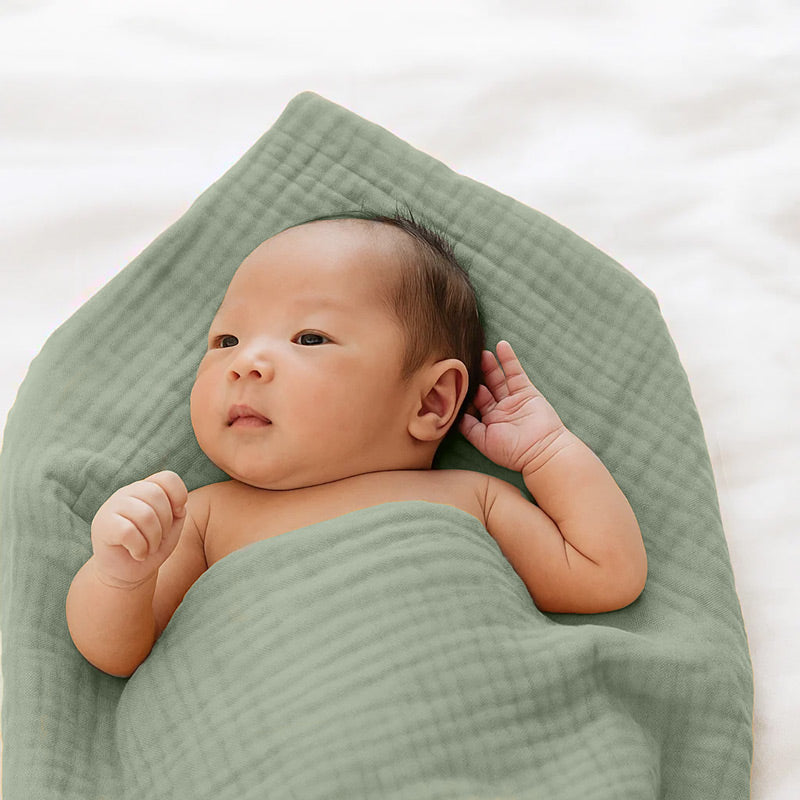GOTS emmaillotage maxi langes vert coton bio papate