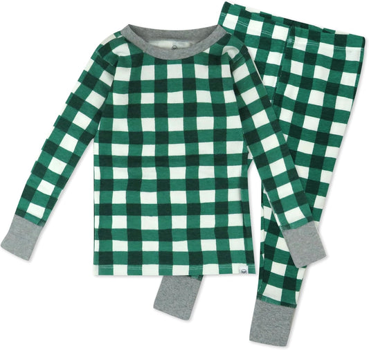 Organic Cotton Family Matching Holiday Pajamas set for men women kids babies toddlers and pets