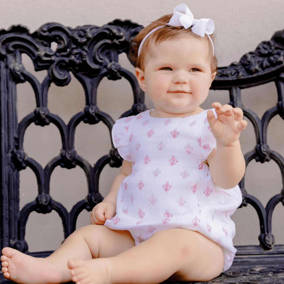 Fleur De Rose Organic Muslin Bubble Romper - Baby Organic