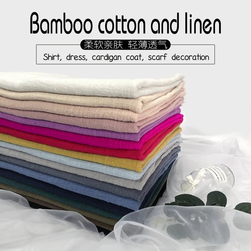 Free Shipping 130X100Cm Soft Linen Cotton Fabric Organic Material Pure Natural Flax Cambric Eco DIY Clothes Patchwork Fabric - Baby Organic
