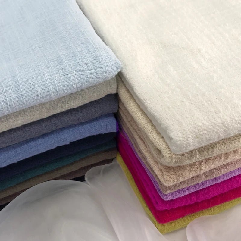 Free Shipping 130X100Cm Soft Linen Cotton Fabric Organic Material Pure Natural Flax Cambric Eco DIY Clothes Patchwork Fabric - Baby Organic