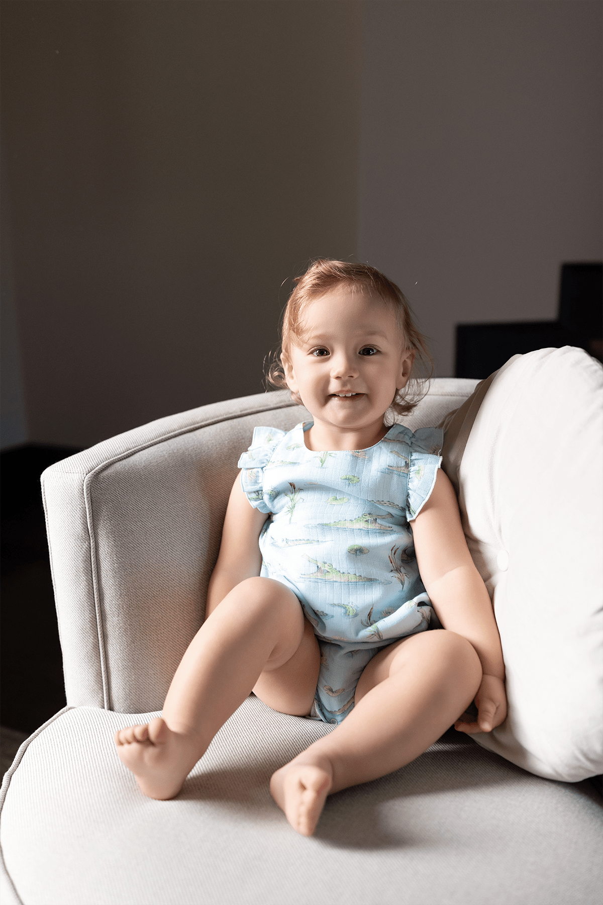 Gator Games Organic Muslin Bubble Romper - Baby Organic