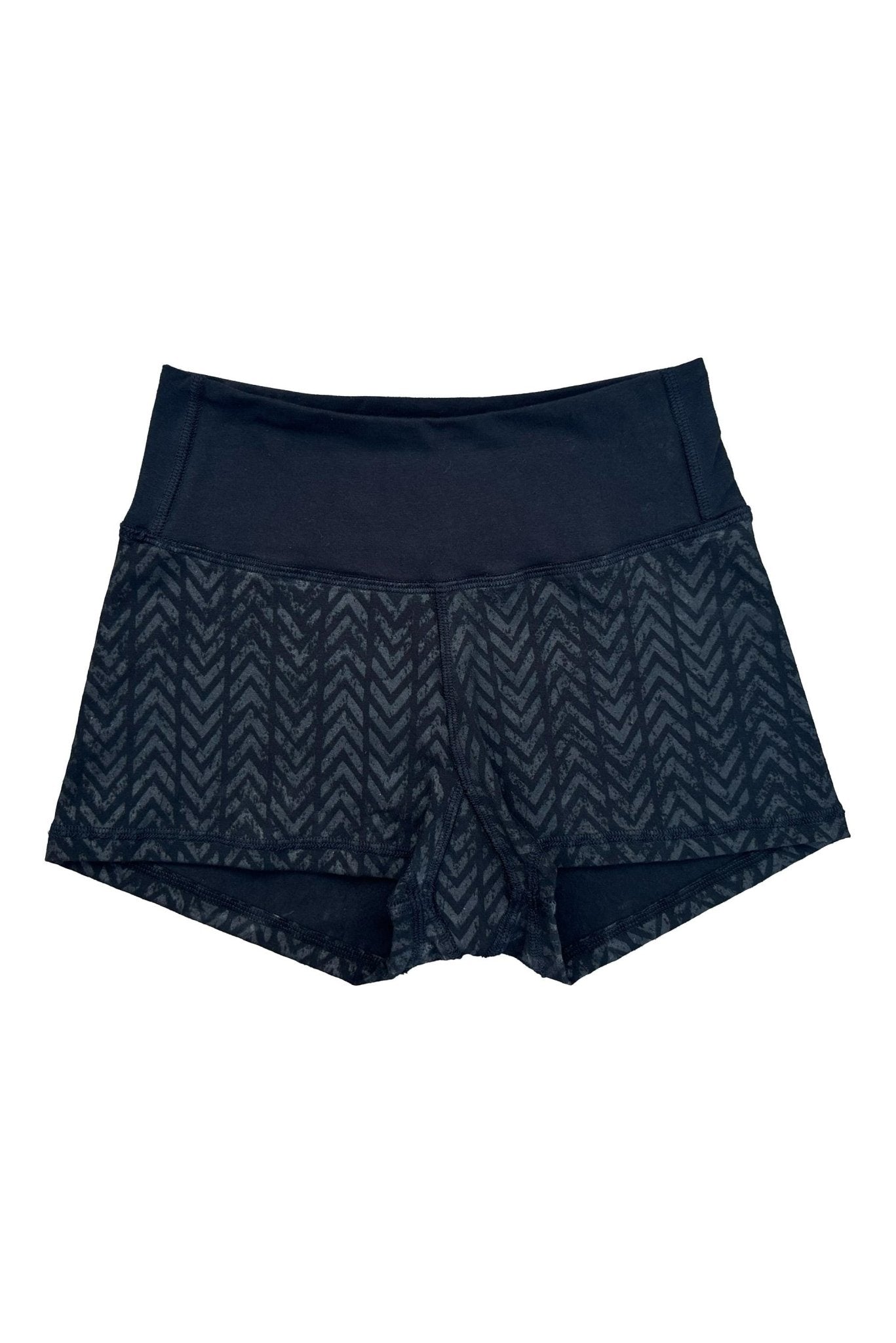 Geometric Print Booty Shorts: Organic Cotton High Waist Yoga Shorts - Baby Organic