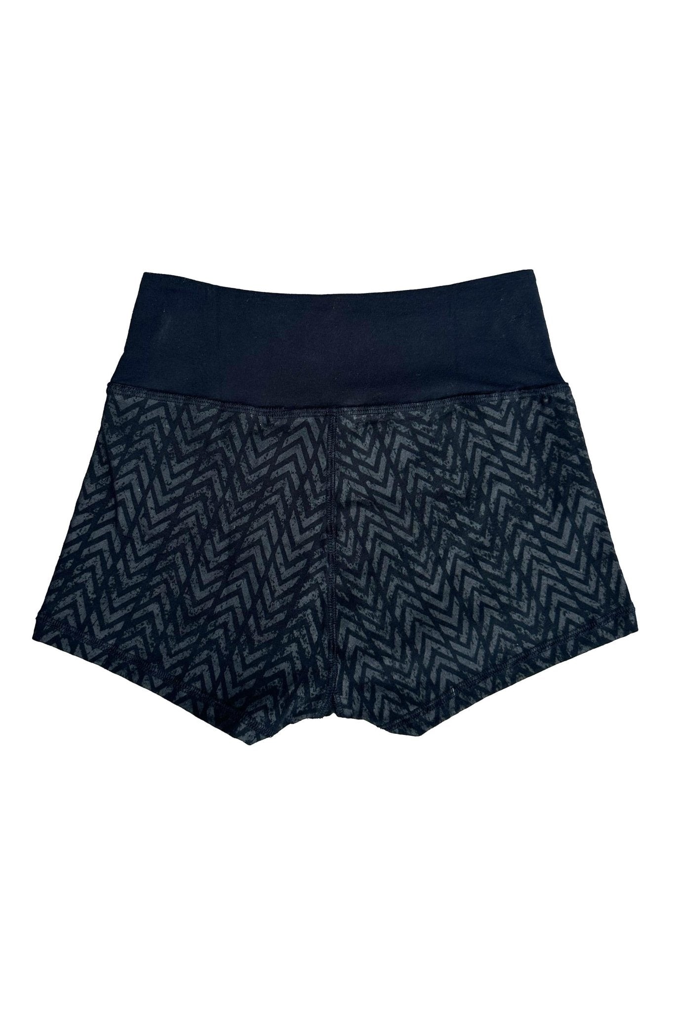 Geometric Print Booty Shorts: Organic Cotton High Waist Yoga Shorts - Baby Organic