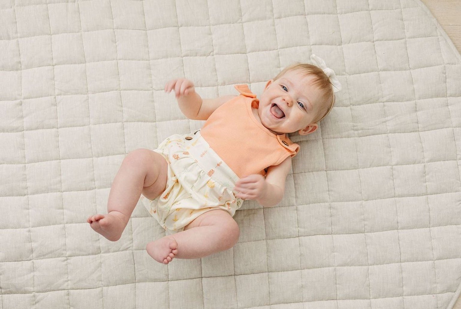 GOTS Certified Organic Cotton Bubble Romper - Boho Floral - Baby Organic