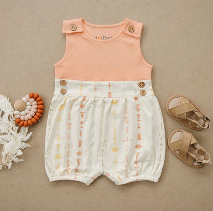 GOTS Certified Organic Cotton Bubble Romper - Boho Floral - Baby Organic