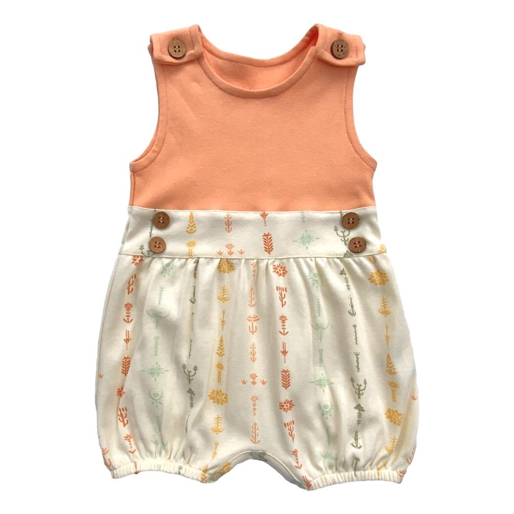 GOTS Certified Organic Cotton Bubble Romper - Boho Floral - Baby Organic