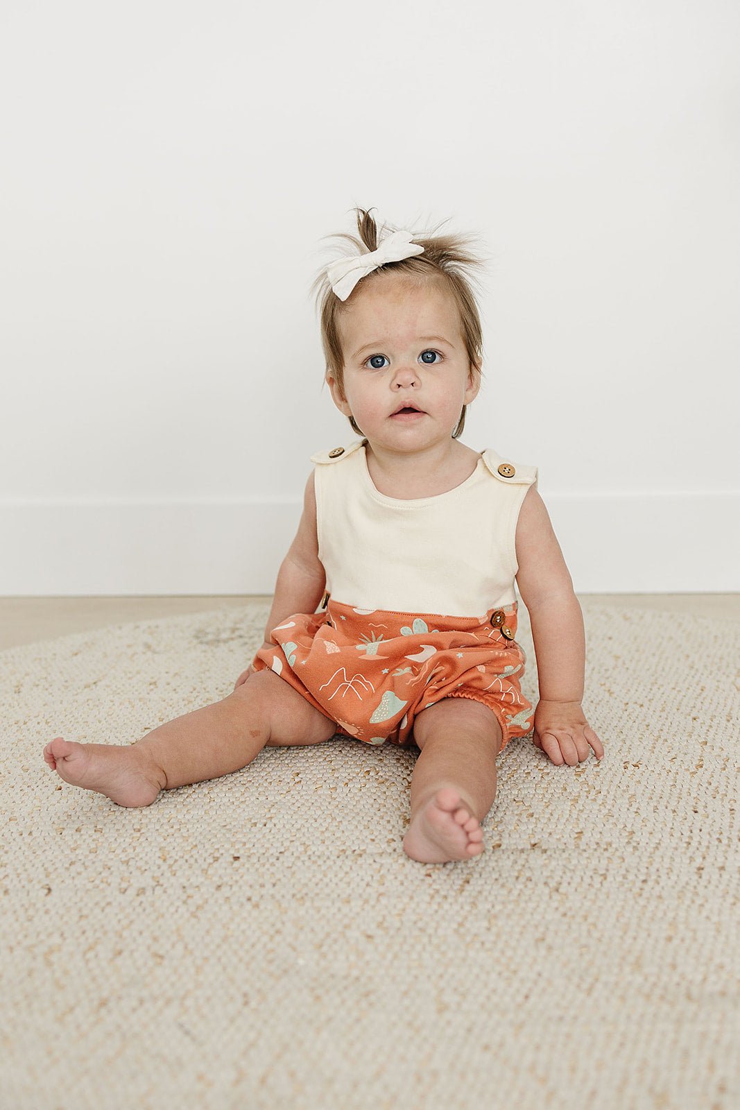 GOTS Certified Organic Cotton Bubble Romper - Desert - Baby Organic