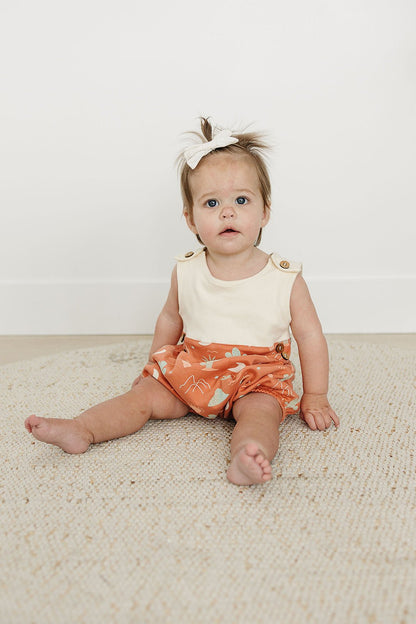 GOTS Certified Organic Cotton Bubble Romper - Desert - Baby Organic