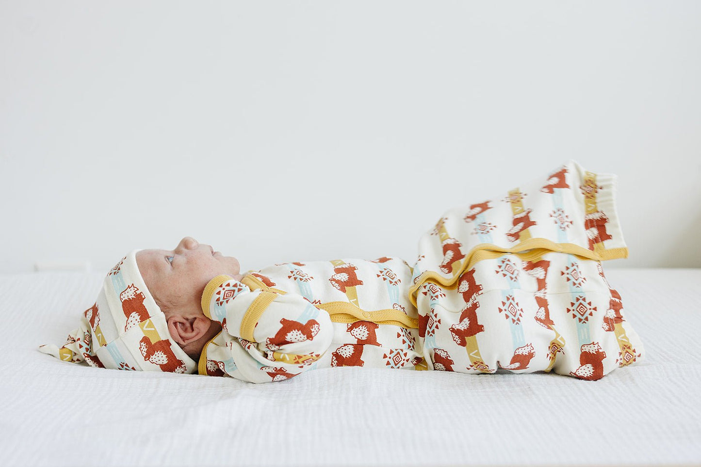 GOTS Certified Organic Cotton Gown - Aztec Pony - Baby Organic