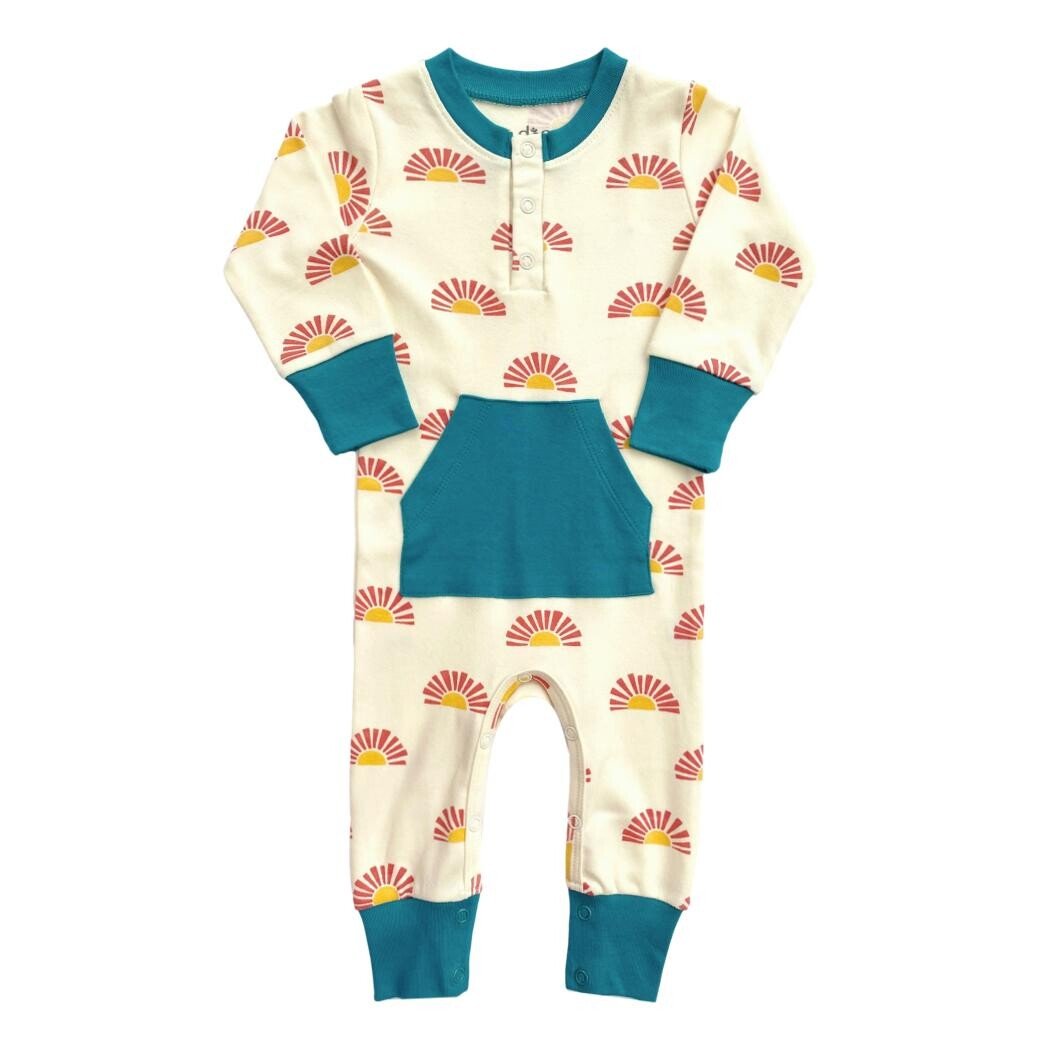 GOTS Certified Organic Cotton Playsuit - Sunrise - Baby Organic
