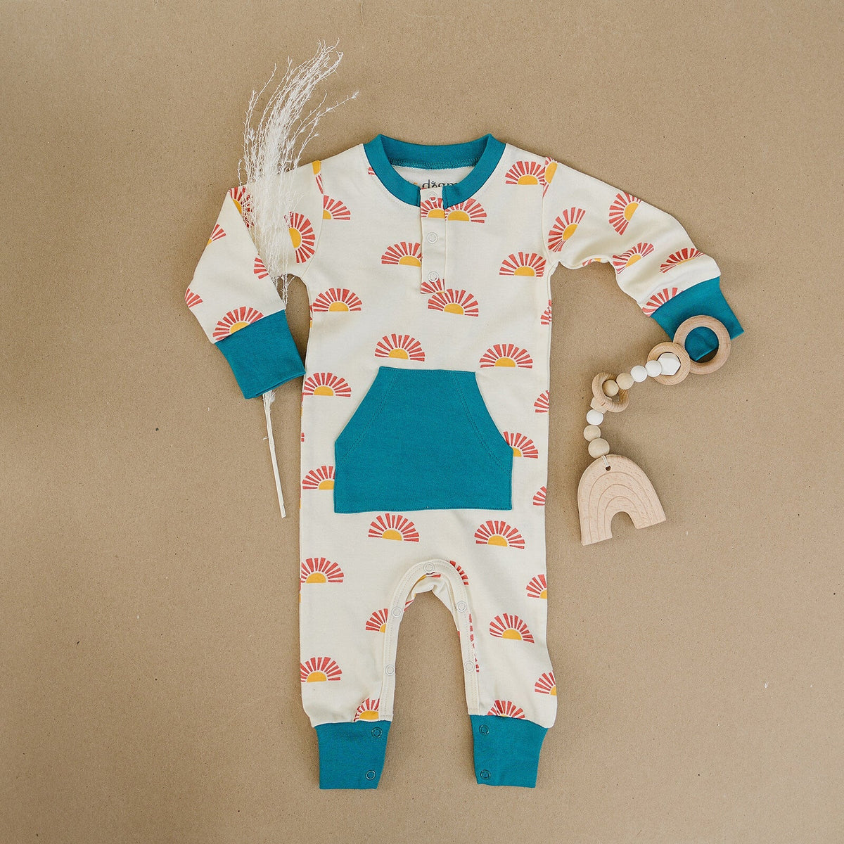 GOTS Certified Organic Cotton Playsuit - Sunrise - Baby Organic