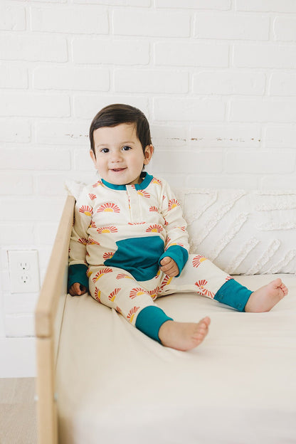 GOTS Certified Organic Cotton Playsuit - Sunrise - Baby Organic