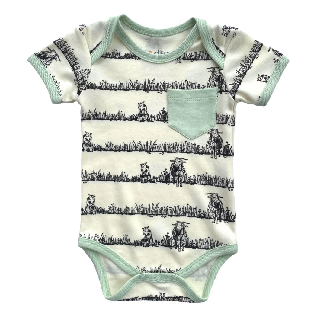 GOTS Certified Organic Cotton Short Sleeve Bodysuit - Billie & Kid - Baby Organic