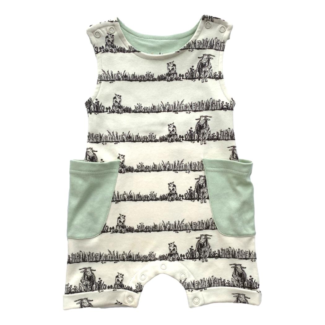 GOTS Certified Organic Cotton Sleeveless Romper - Billie & Kid - Baby Organic