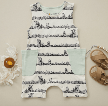 GOTS Certified Organic Cotton Sleeveless Romper - Billie & Kid - Baby Organic