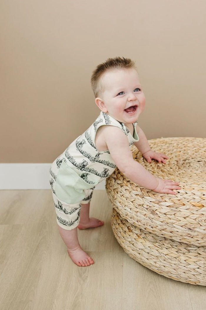 GOTS Certified Organic Cotton Sleeveless Romper - Billie & Kid - Baby Organic