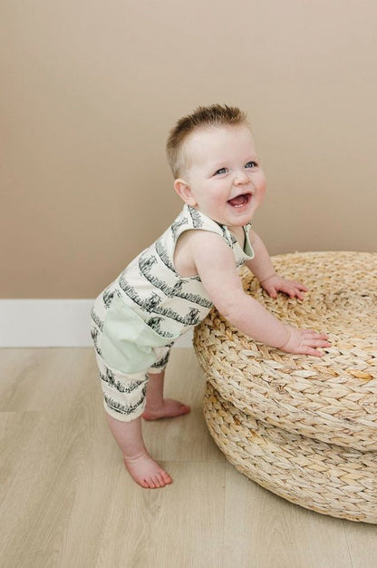 GOTS Certified Organic Cotton Sleeveless Romper - Billie & Kid - Baby Organic