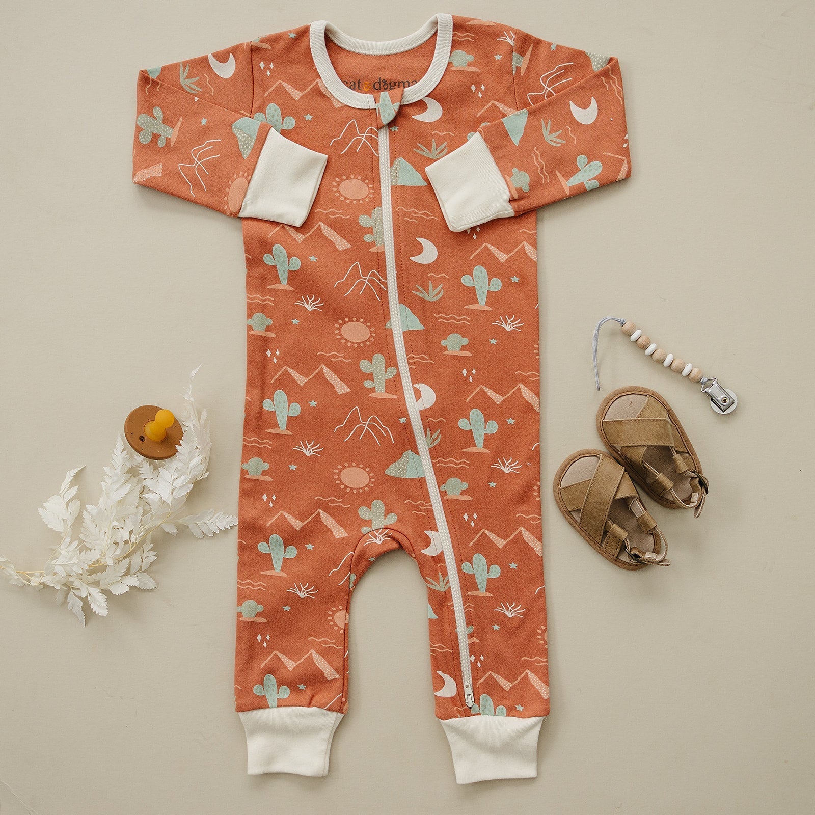 GOTS Certified Organic Cotton Zippy - Desert - Baby Organic