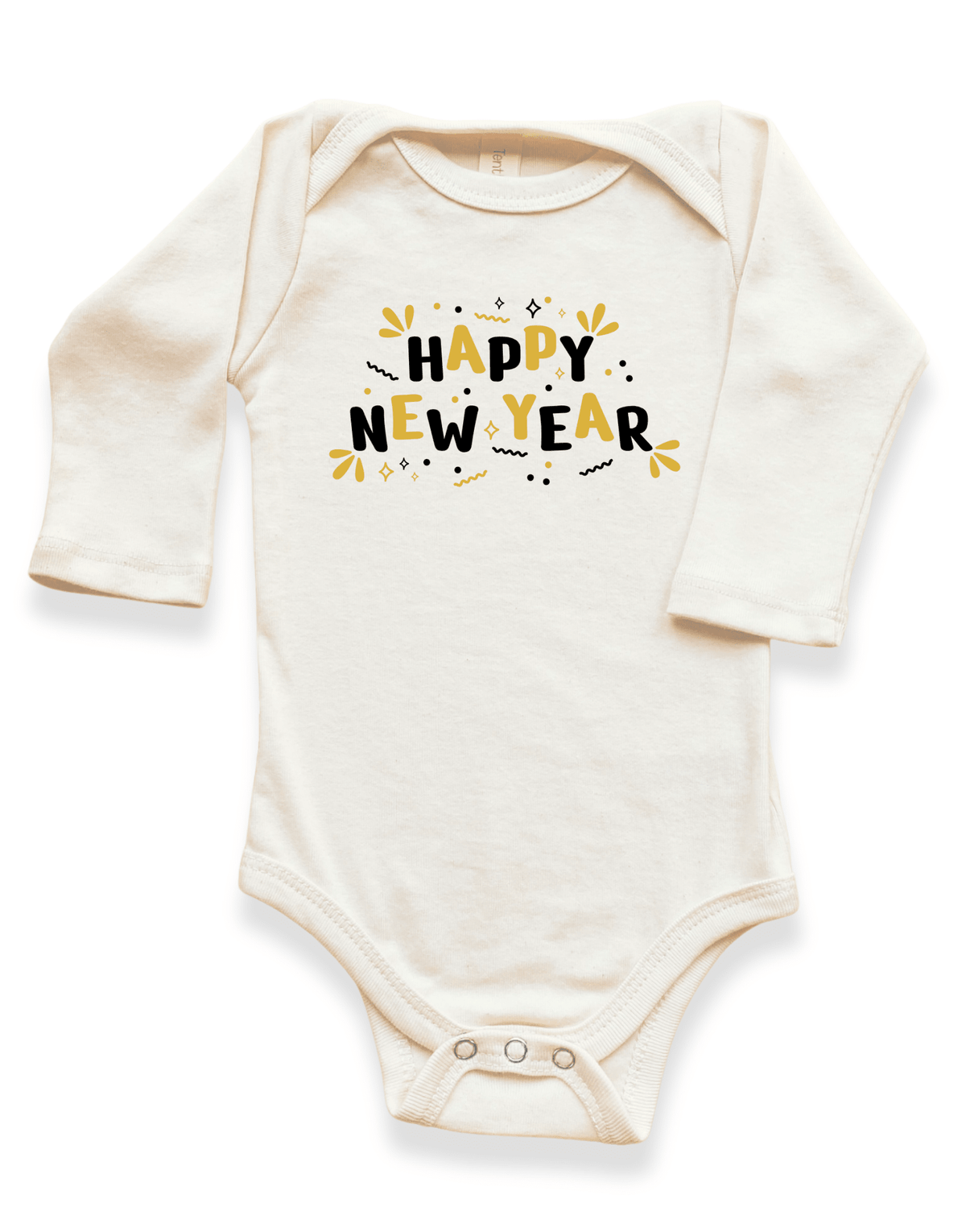 Happy New Year Organic Baby Bodysuit Long Sleeve - Baby Organic