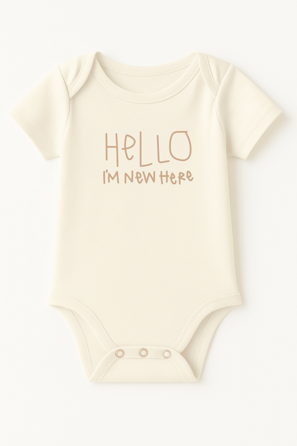 Hello I’m New Here baby bodysuit organic cotton short sleeve newborn outfit