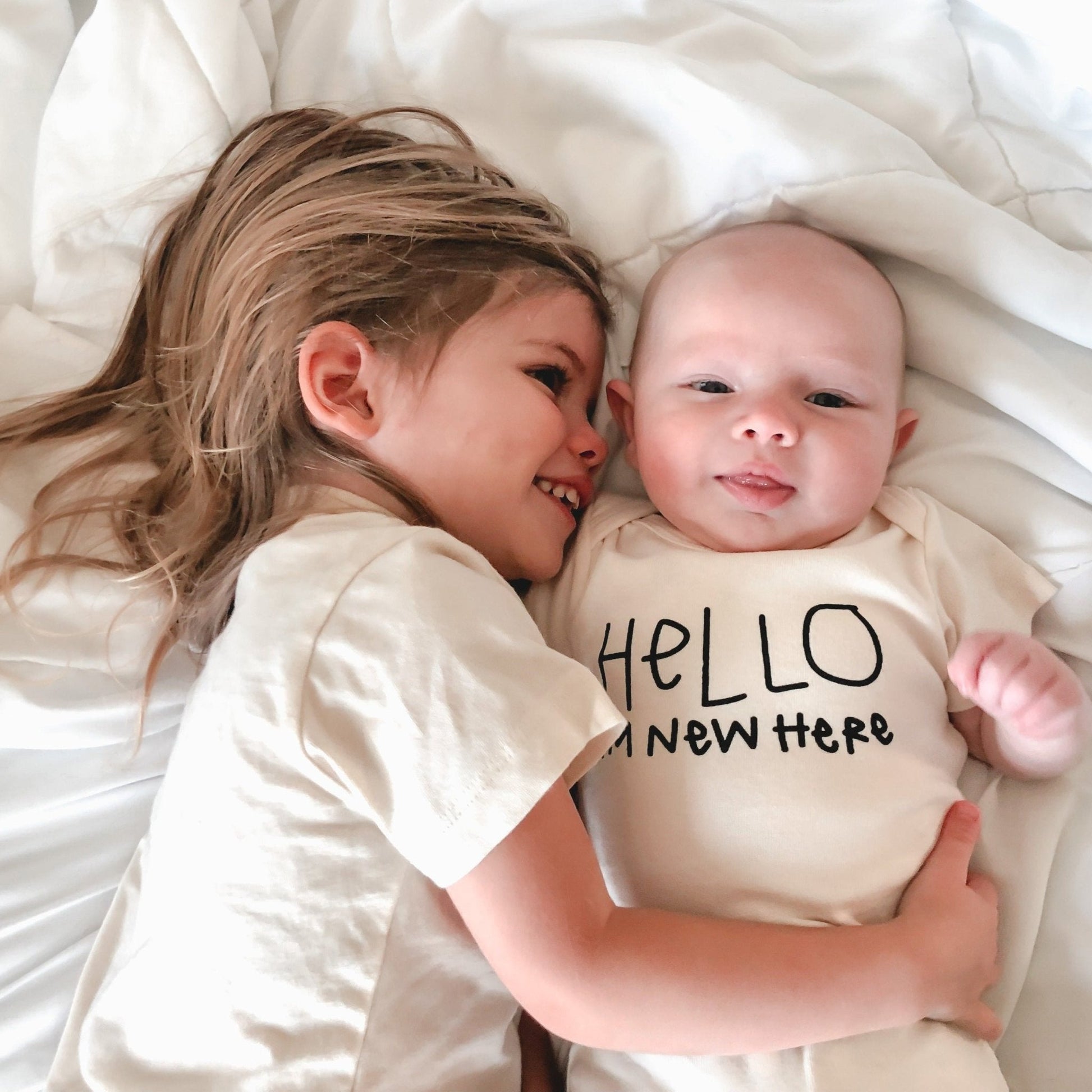 Hello I'm New Here Organic Baby Bodysuit - Baby Organic