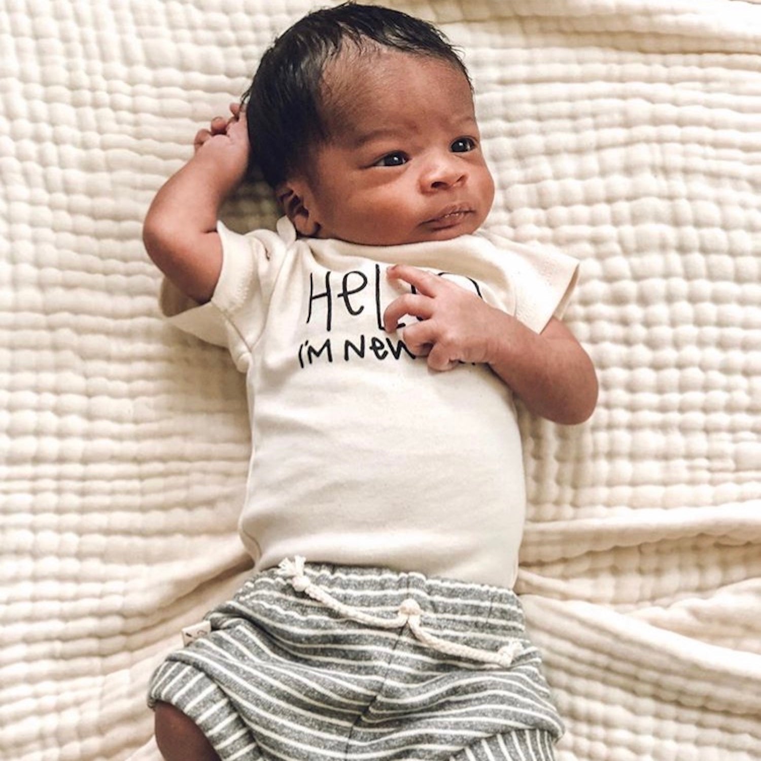 Hello I'm New Here Organic Baby Bodysuit - Baby Organic