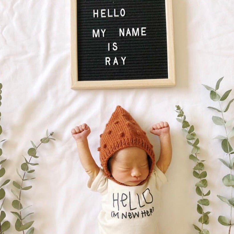 Hello I'm New Here Organic Baby Bodysuit - Baby Organic
