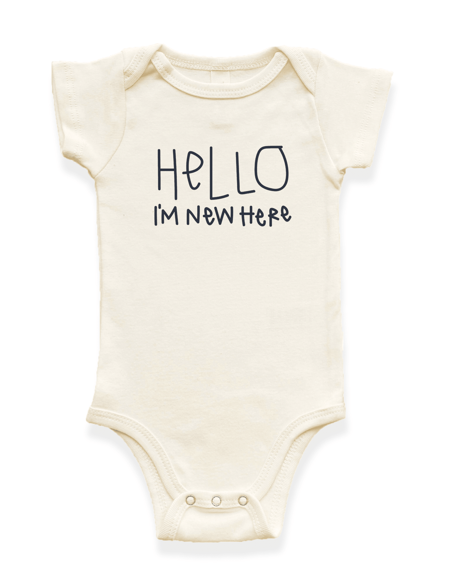 Hello I'm New Here Organic Baby Bodysuit - Baby Organic