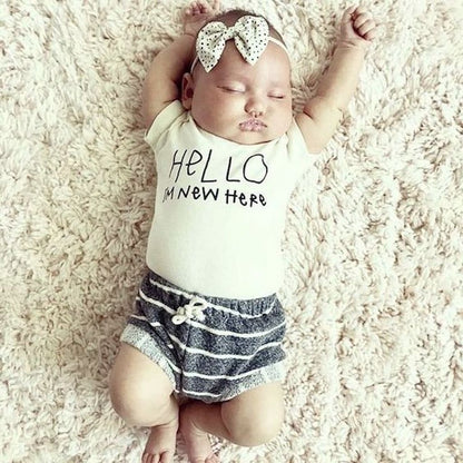 Hello I'm New Here Organic Baby Bodysuit - Baby Organic