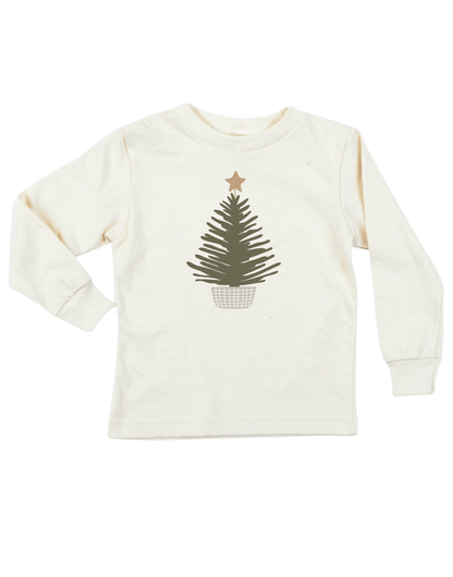Holiday Tree Organic Kids T-Shirt Long Sleeve - Baby Organic