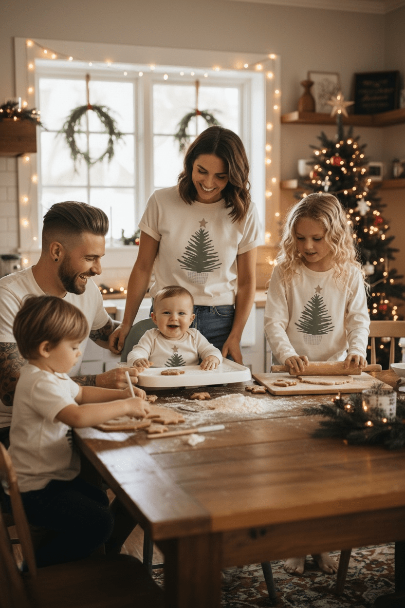 Holiday Tree Organic Kids T-Shirt Long Sleeve - Baby Organic