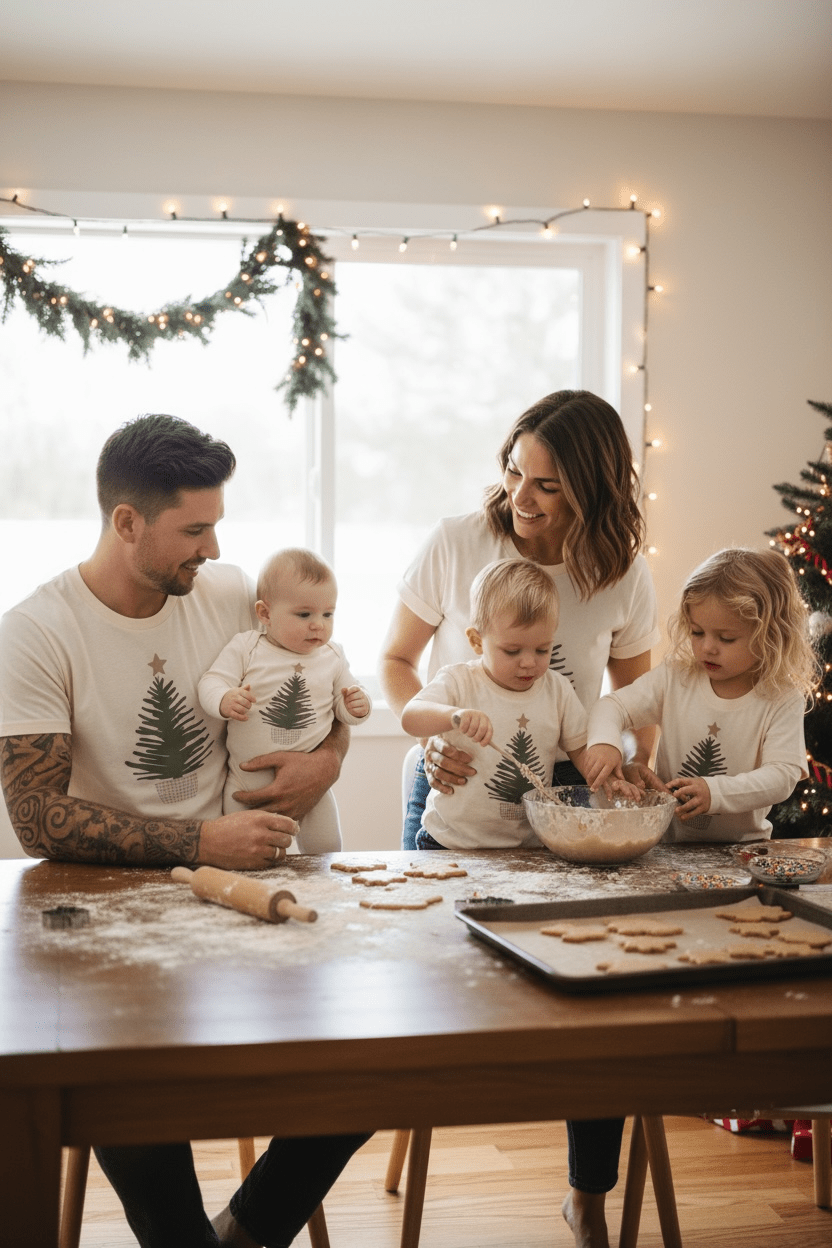 Holiday Tree Organic Kids T-Shirt Long Sleeve - Baby Organic