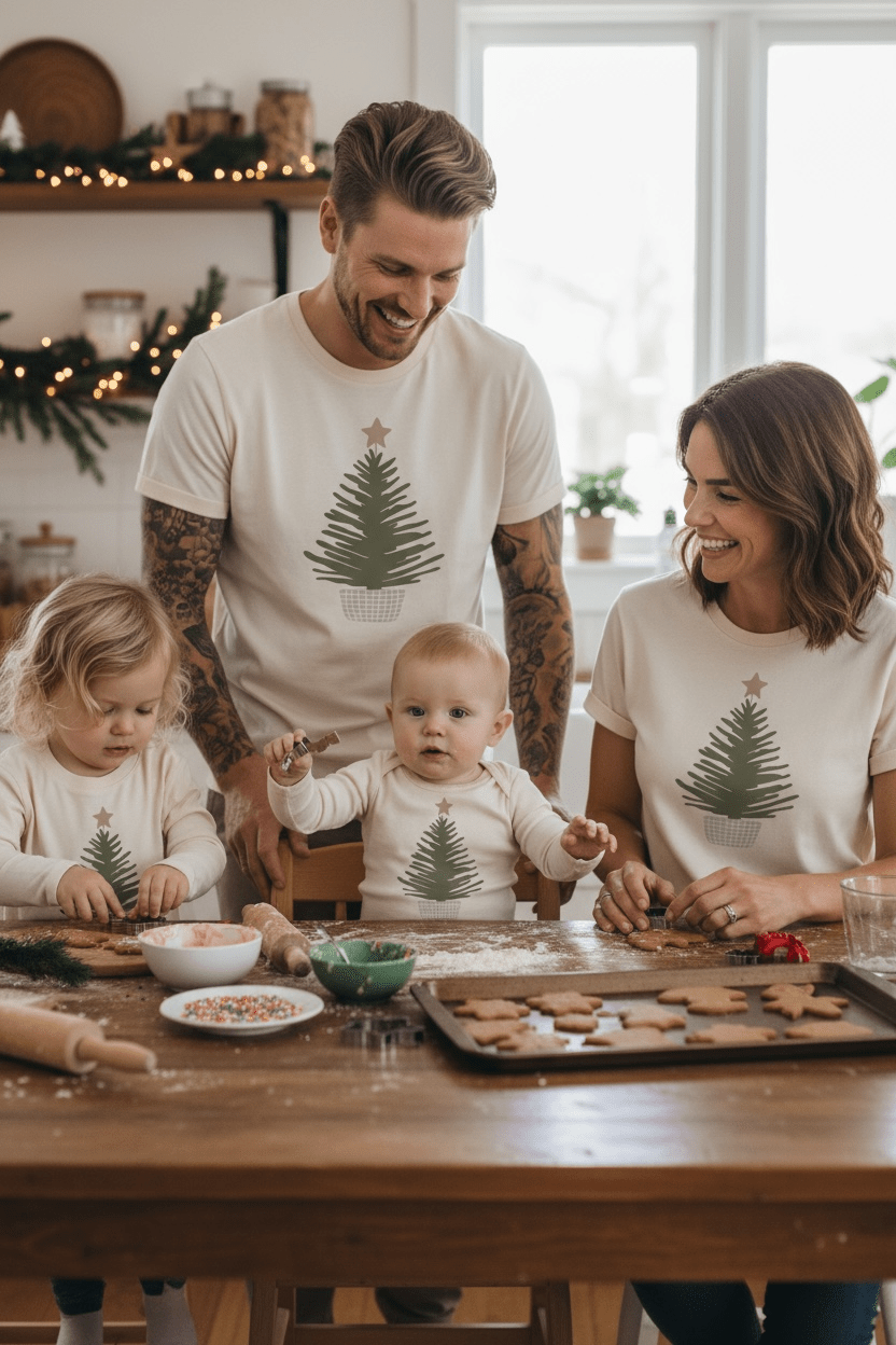 Holiday Tree Organic Kids T-Shirt Long Sleeve - Baby Organic
