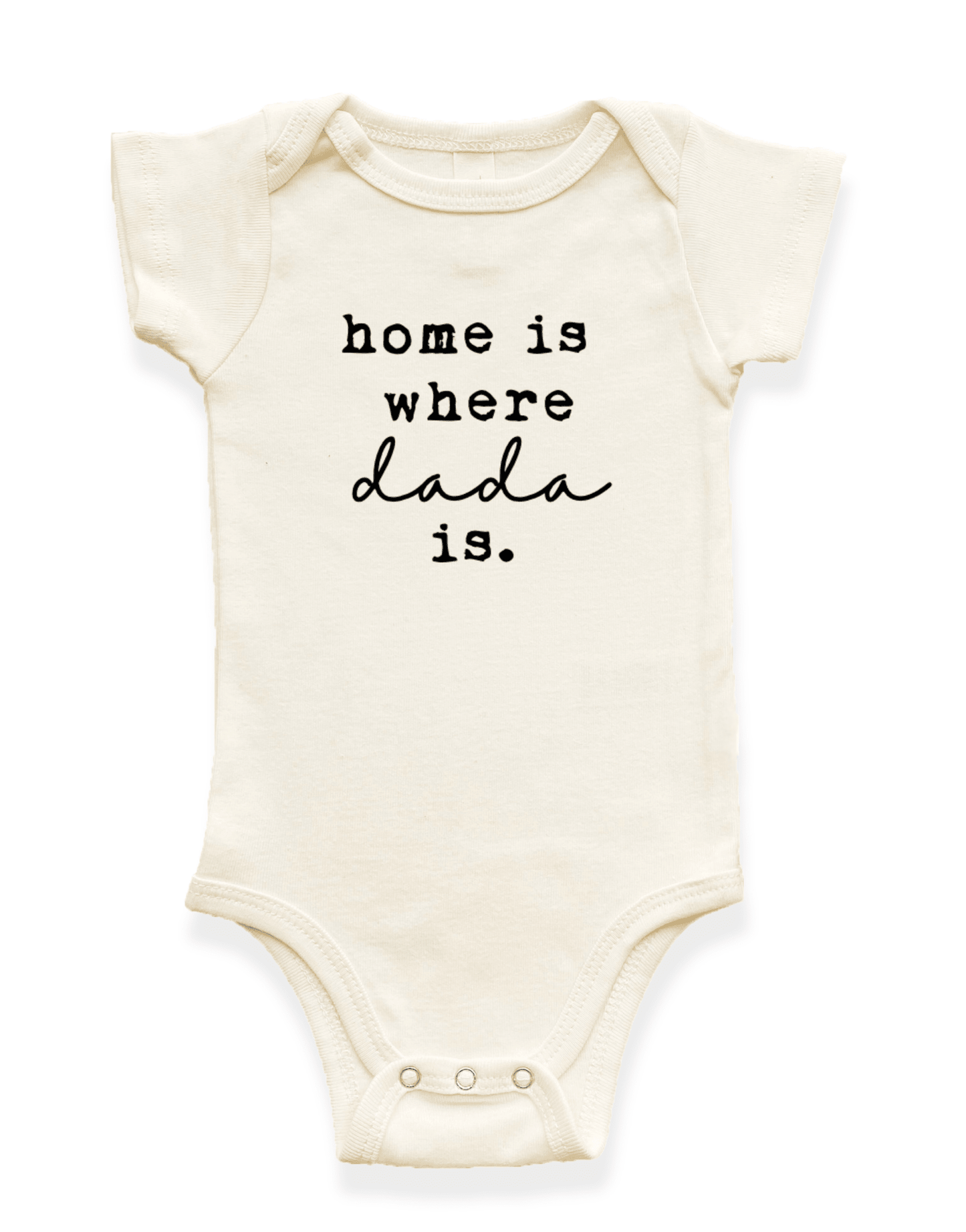 Dada Is Home Baby Bodysuit organic cotton long sleeve onesie soft baby outfit