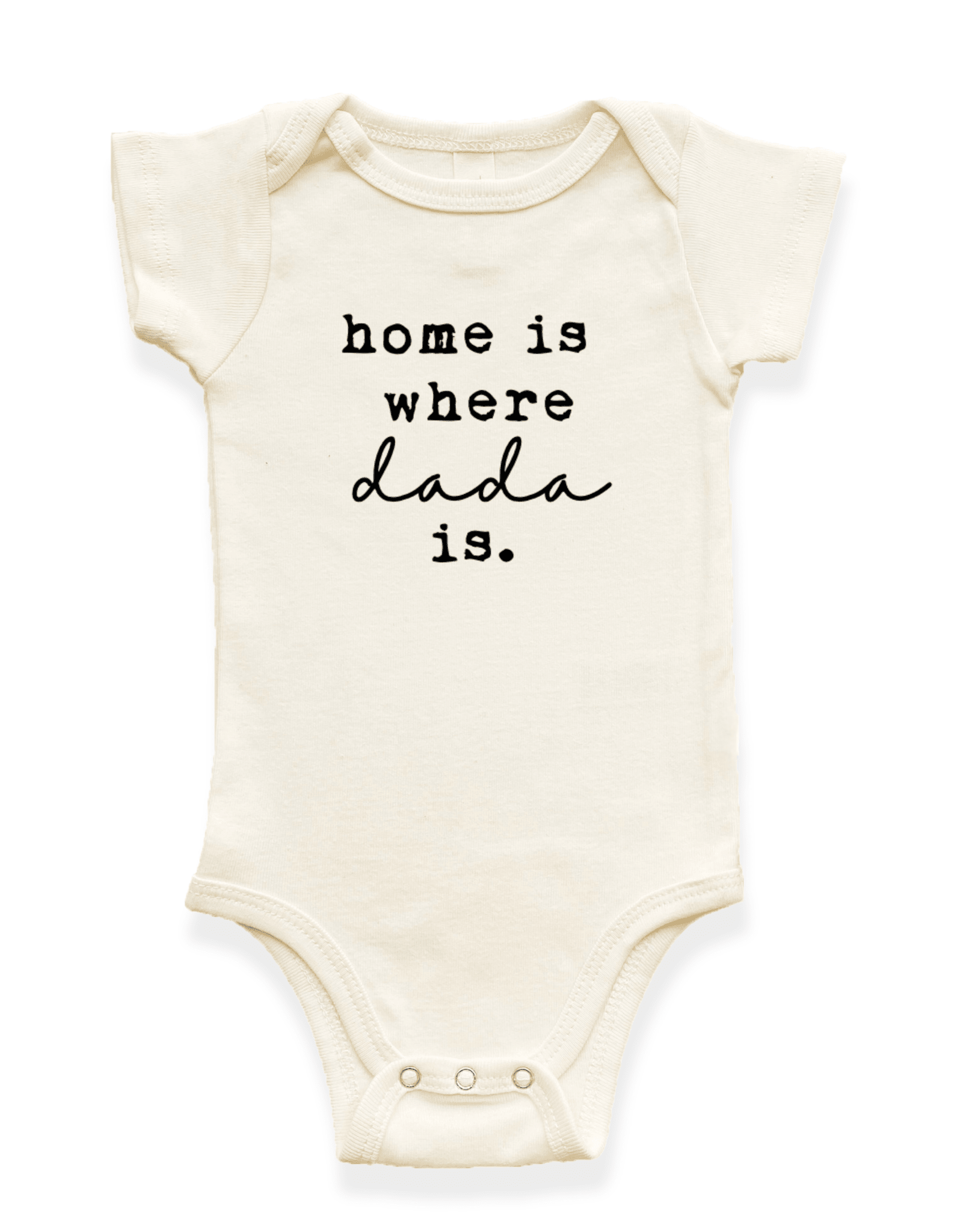 Dada Is Home Baby Bodysuit organic cotton long sleeve onesie soft baby outfit