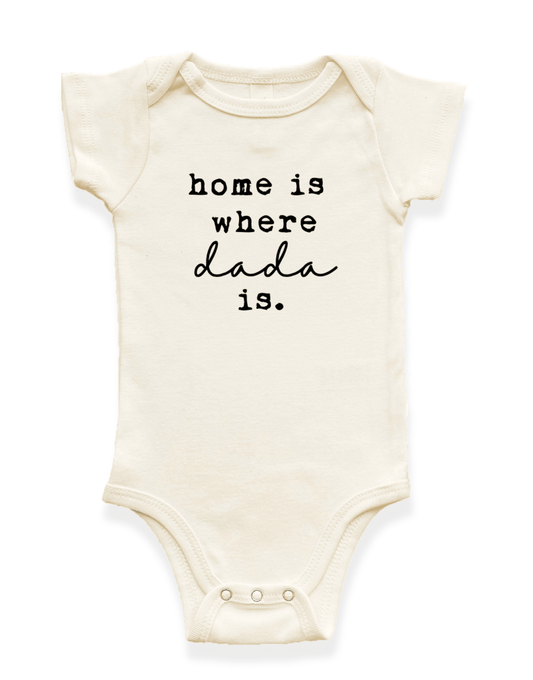 Dada Is Home Baby Bodysuit organic cotton long sleeve onesie soft baby outfit