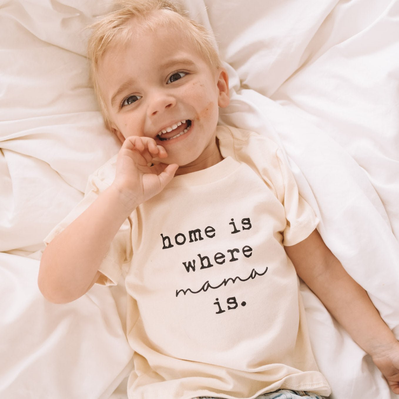 Home Is Where Mama Is Kids T-Shirt breathable organic cotton shirt