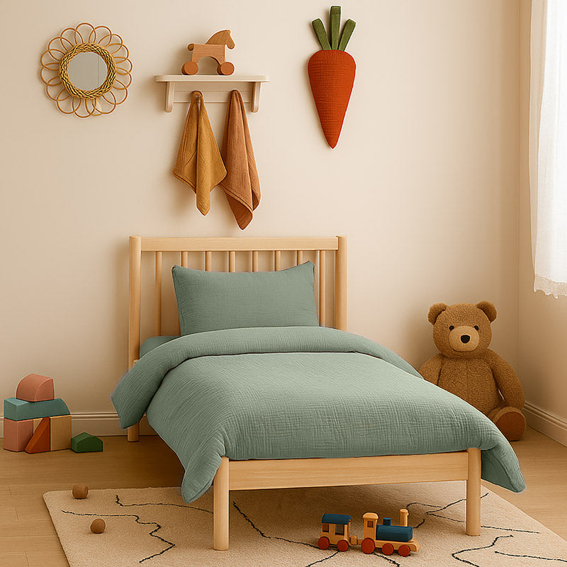 housse de couette en coton bio vert gots papate