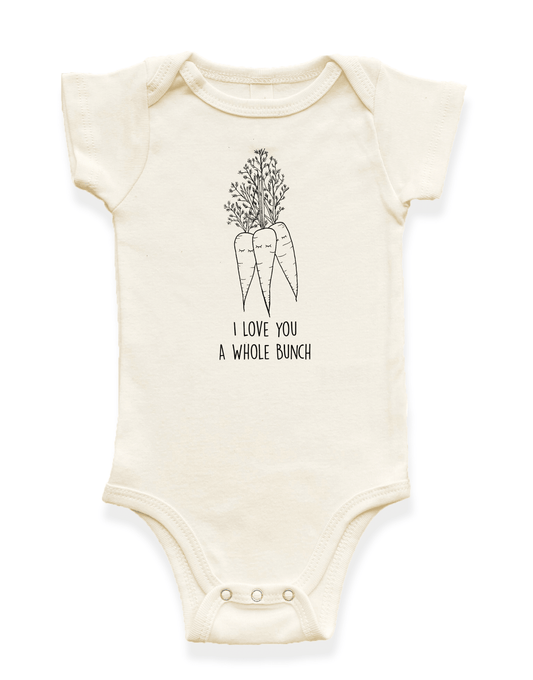 I Love You a Whole Bunch Organic Baby Bodysuit - Baby Organic
